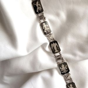 STERLING SILVER 925 SIAM DANCING GODDESSES BRACELET